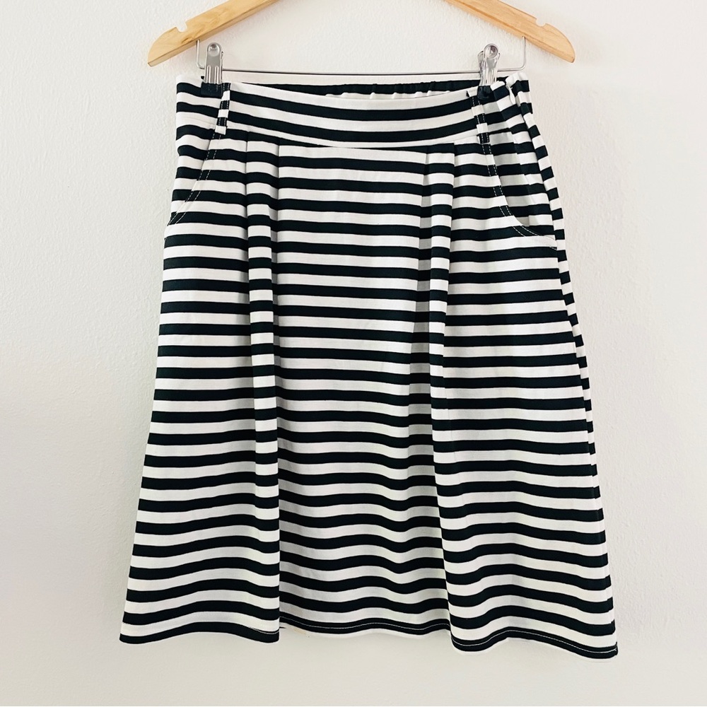 Mikarose Black And White Striped Skirt